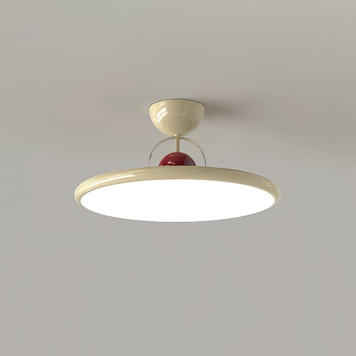 Nowoczesna lampa sufitowa LED zbliżenie na detale