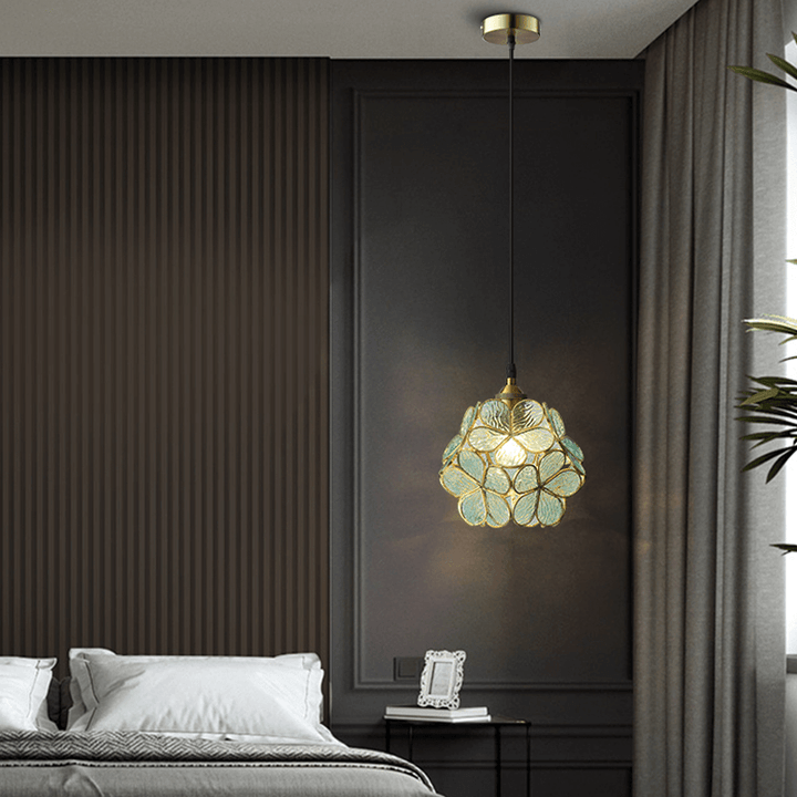 Szklana Lampa Wisząca Płatek Kwiatu - Styl Nordycki