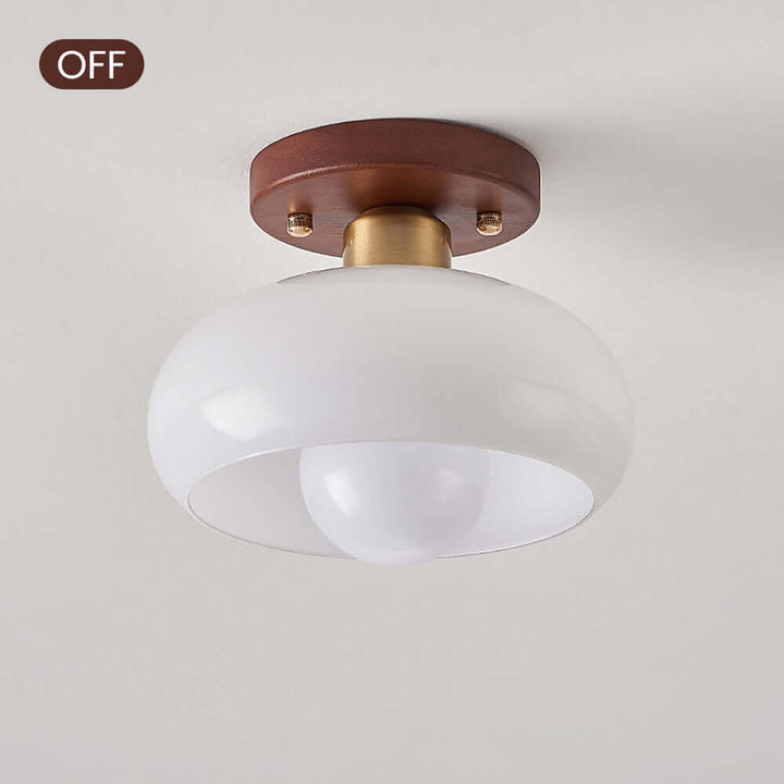Biała Lampa Sufitowa Vintage na Mały Korytarz