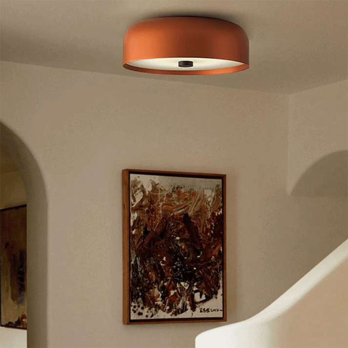 Minimalistyczna Retropłaska Lampa Sufitowa LED do Wnętrz