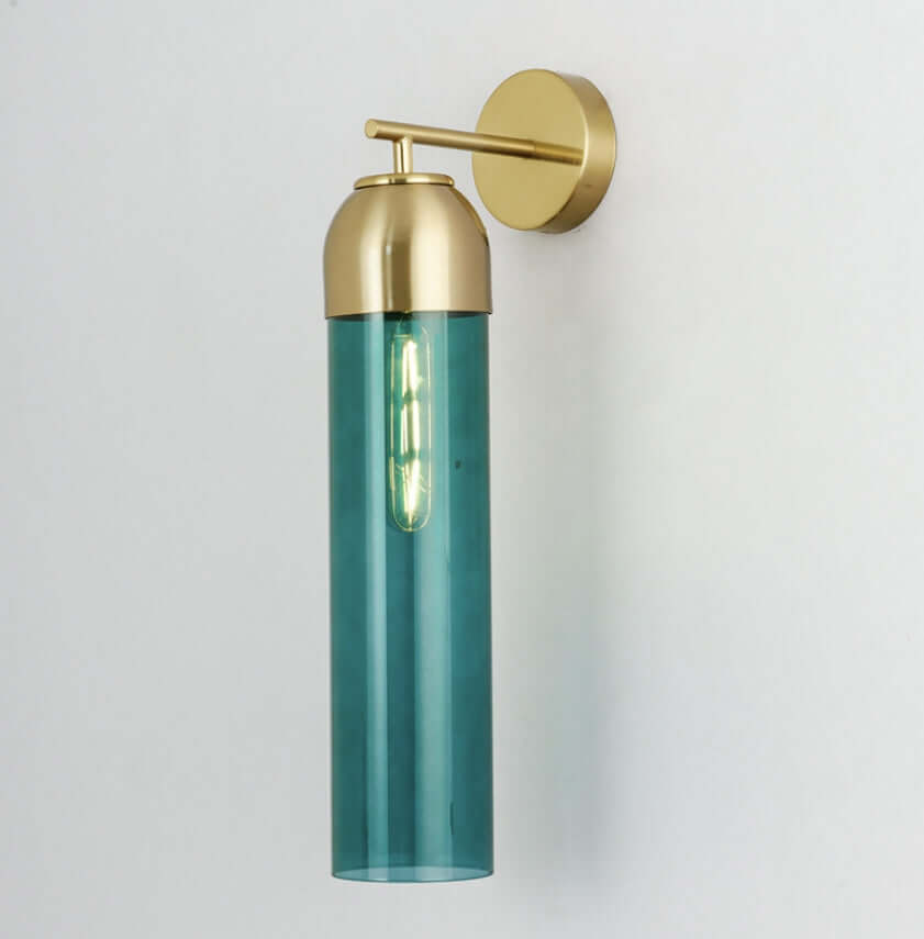 Szklana lampa ścienna Art Deco w salonie