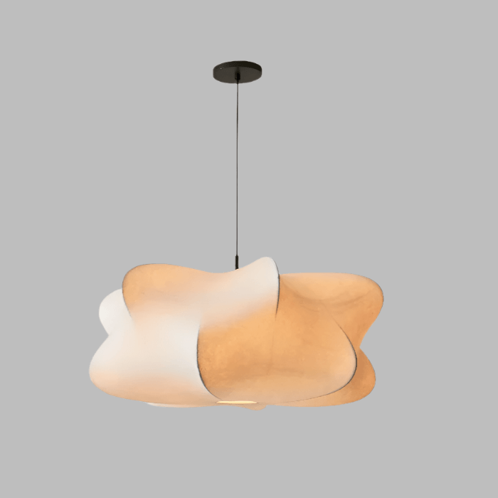 Japońska Jedwabna Lampa Wisząca Wabi Sabi