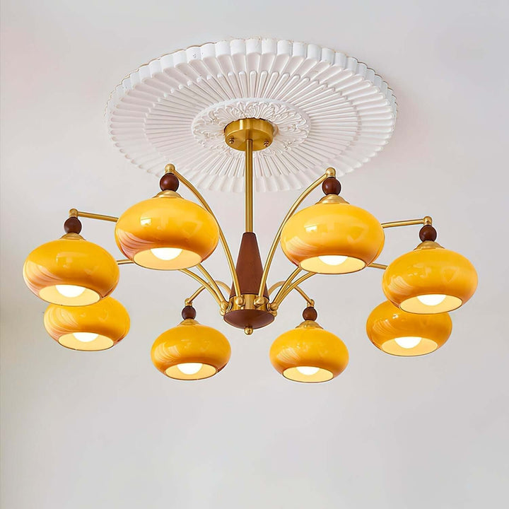 Industrialna Lampa Wisząca Retro - Karmelowa