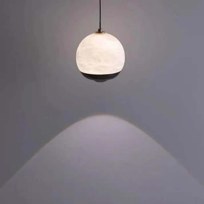 Nowoczesna Lampa Wisząca Kula – Alabaster i Marmur