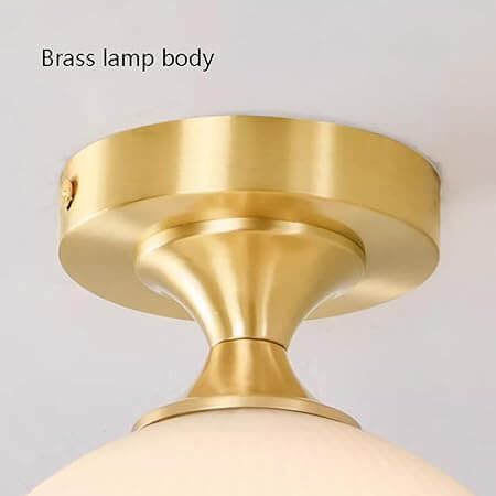 Nowoczesna mlecznobiała szklana lampa sufitowa