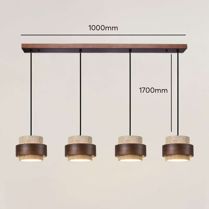 Retro kamienna lampa wisząca Wabi-Sabi