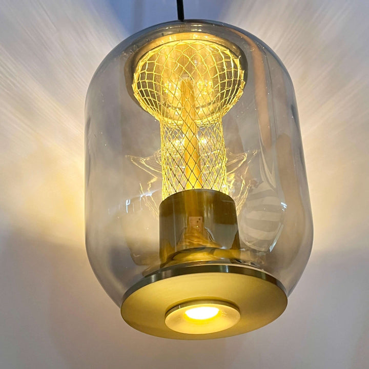 Szklana lampa wisząca