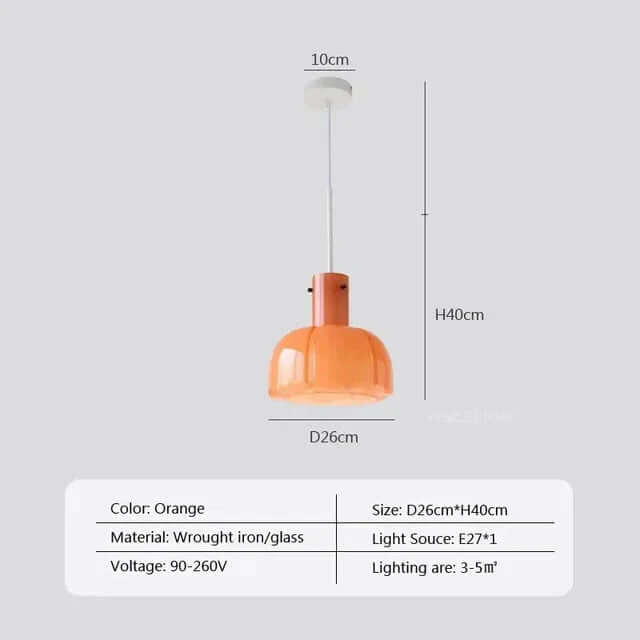 Lampa Wisząca LED w Stylu Nordyckim - Szklany Żyrandol