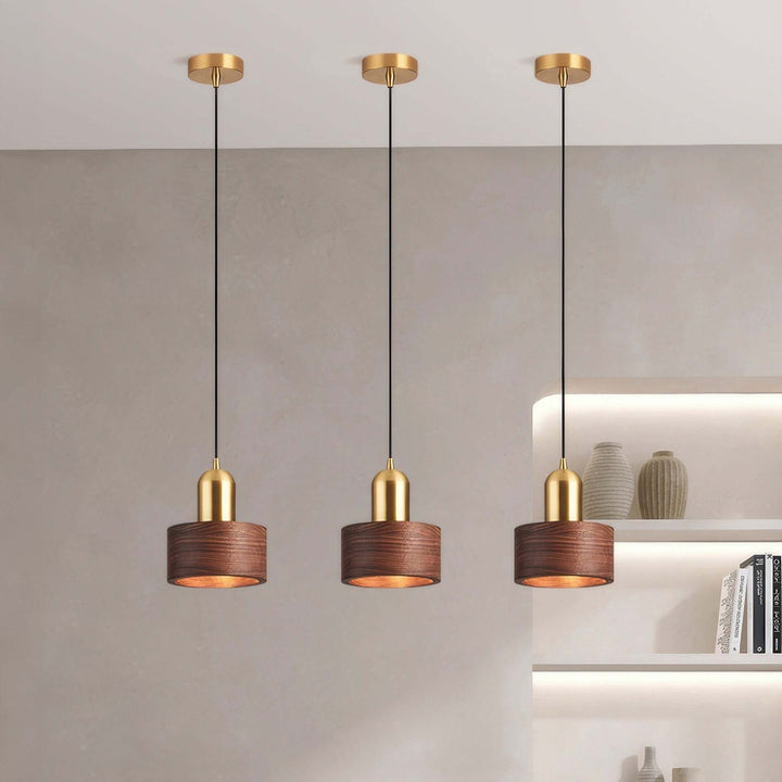 Nowoczesna Lampa Wisząca Typu Cylinder z Elementami Japońskimi