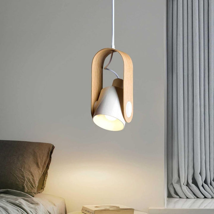 Lampa Wisząca Nordycka Drewno Metal