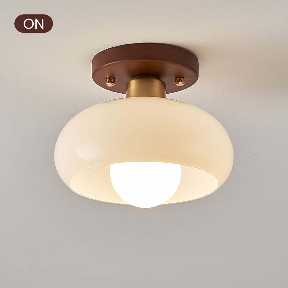Biała Lampa Sufitowa Vintage na Mały Korytarz