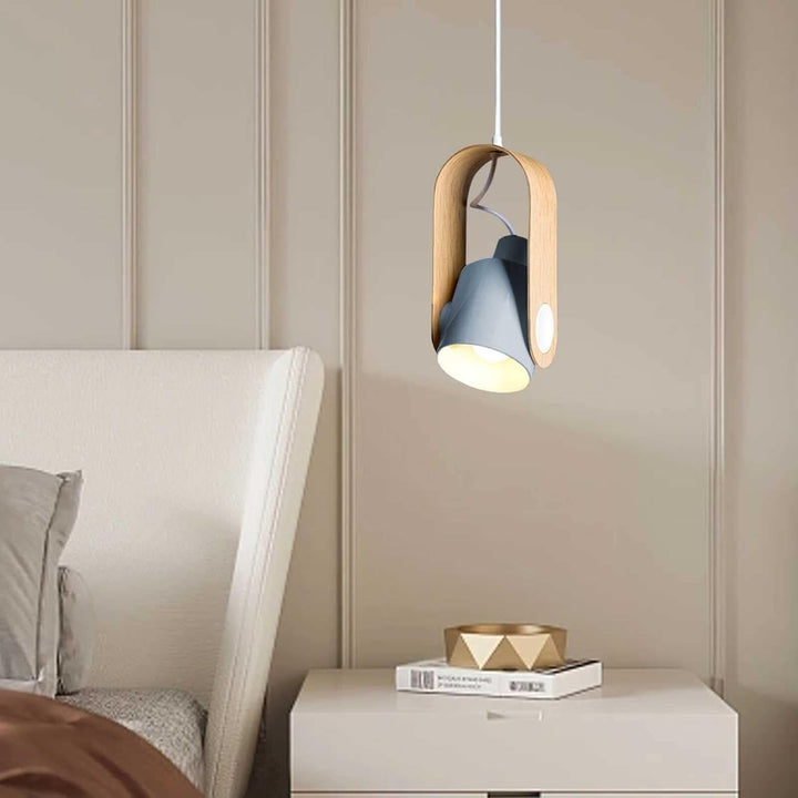 Lampa Wisząca Nordycka Drewno Metal