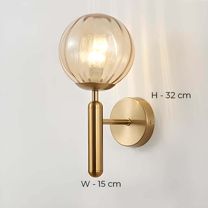 Jasna - Lampa Ścienna z Ręcznie Wykonanego Szkła