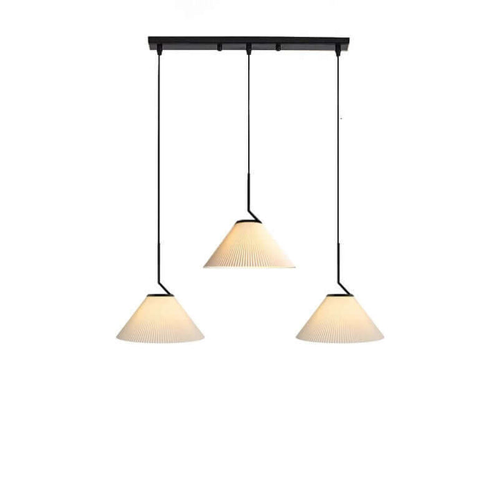 Kremowa Lampa Wisząca Plisowana - Styl Nordycki