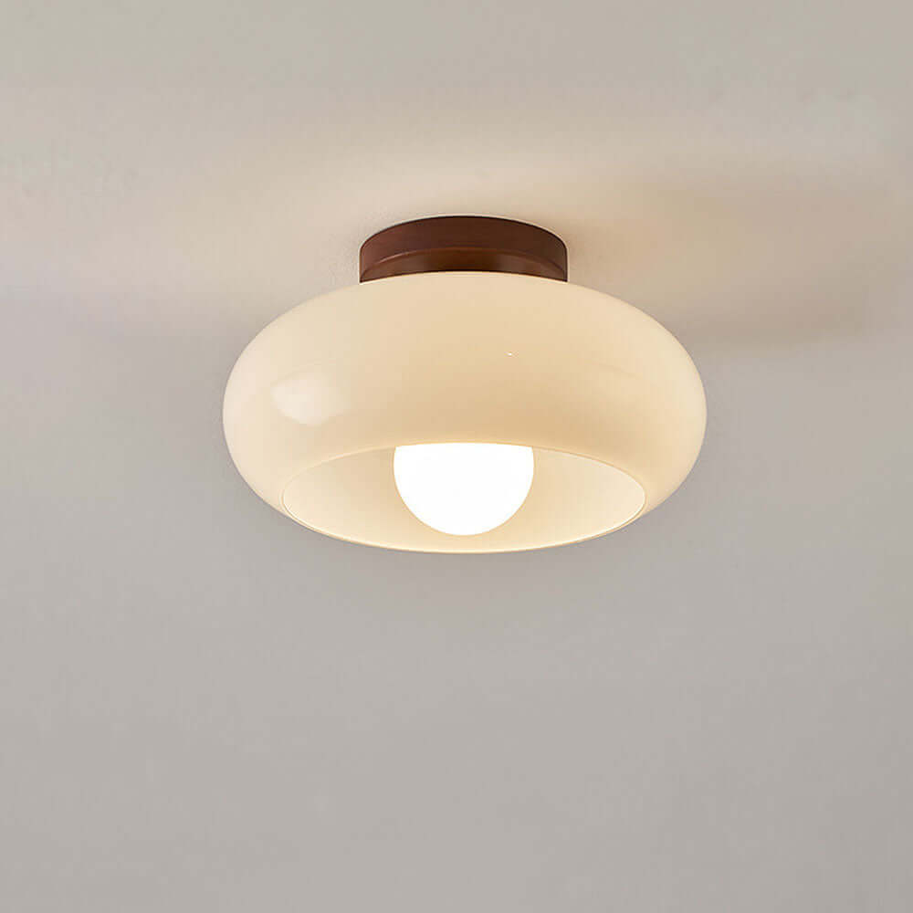 Biała Lampa Sufitowa Vintage na Mały Korytarz