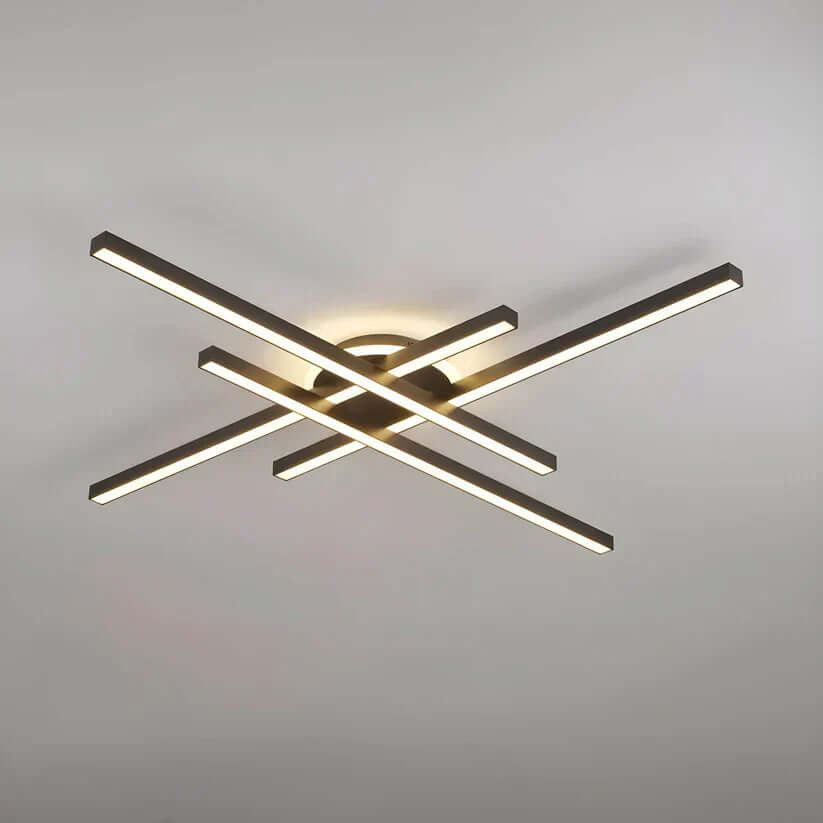 Nowoczesna lampa sufitowa LED, czarny, 60cm
