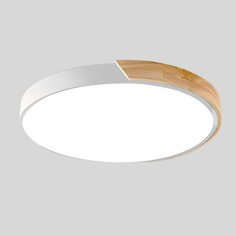 Okrągła Lampa Sufitowa LED Nordic Wood – Nowoczesne Oświetlenie