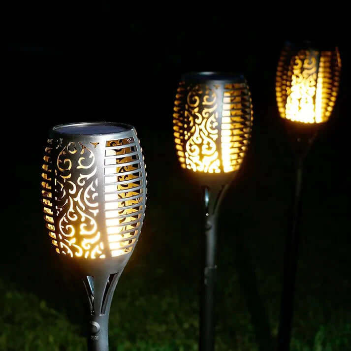 Zewnętrzna lampa solarna pochodnia odporna na wodę IP65