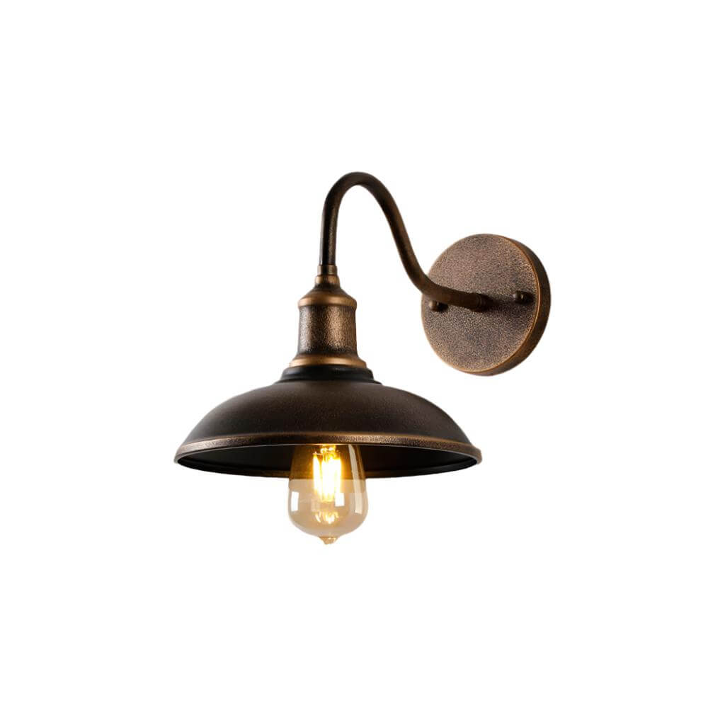 Rustykalna Lampa Ścienna Zewnętrzna - Antyczna Mosiężna Kinkiet Kula IP65