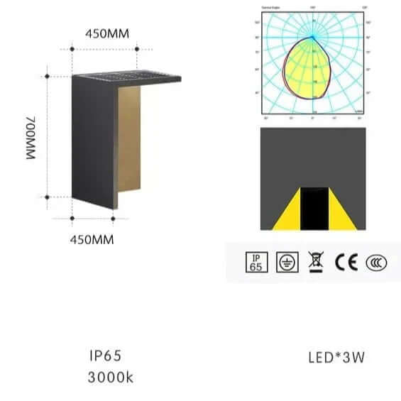 Zewnętrzna Lampa Solarna o Minimalistycznym Designie