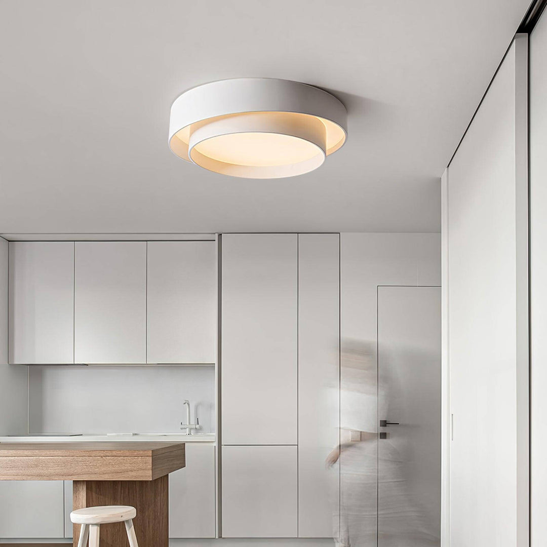 Elegancka lampa sufitowa LED, perspektywa z dołu