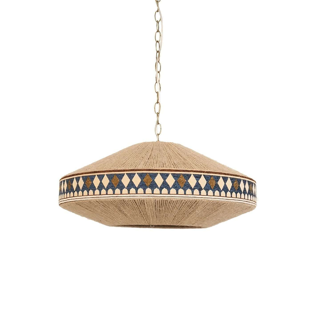 Lampa wisząca boho z frędzlami w kolorze beżowym