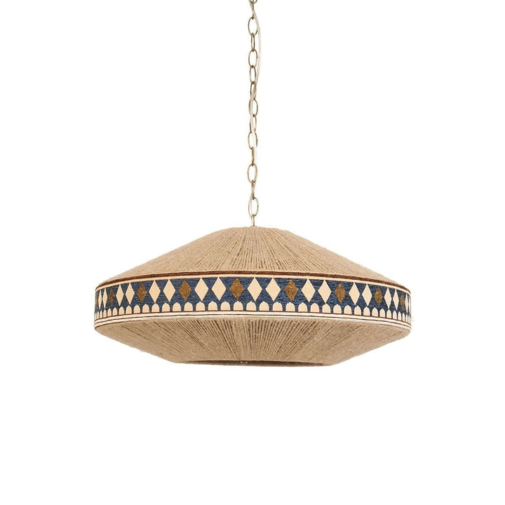 Lampa wisząca boho z frędzlami w kolorze beżowym