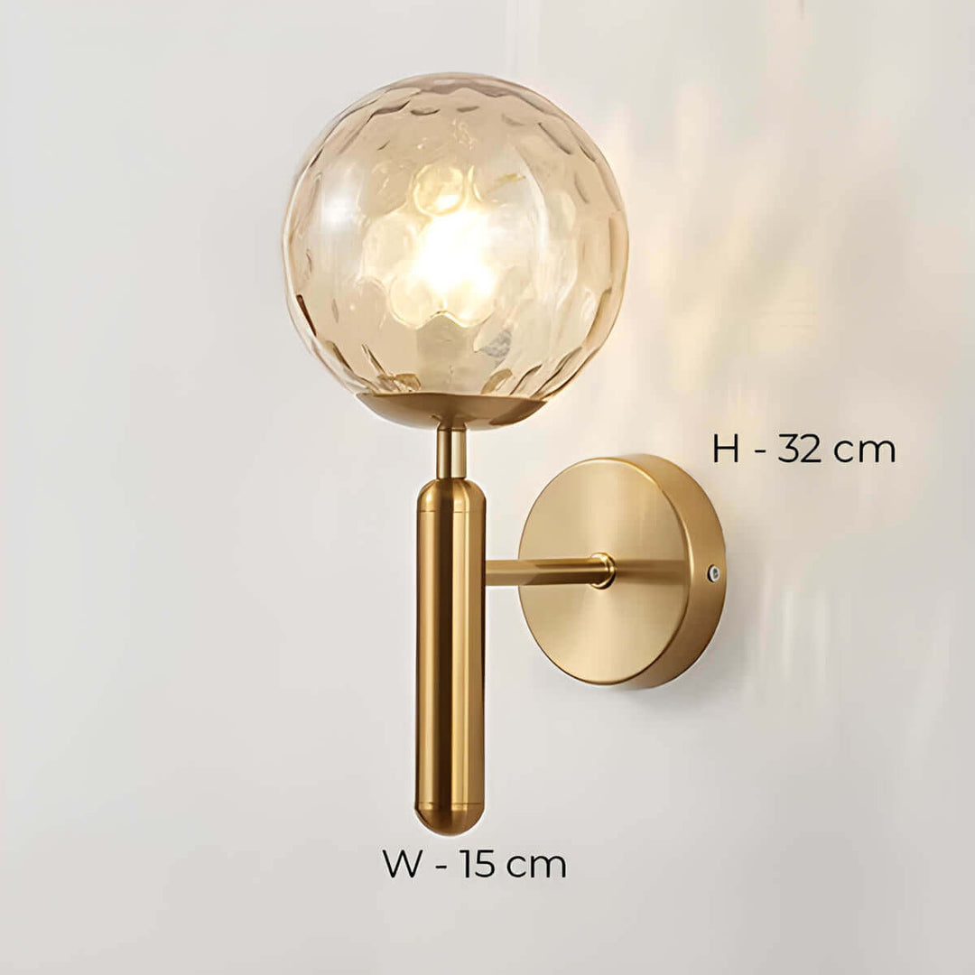 Jasna - Lampa Ścienna z Ręcznie Wykonanego Szkła