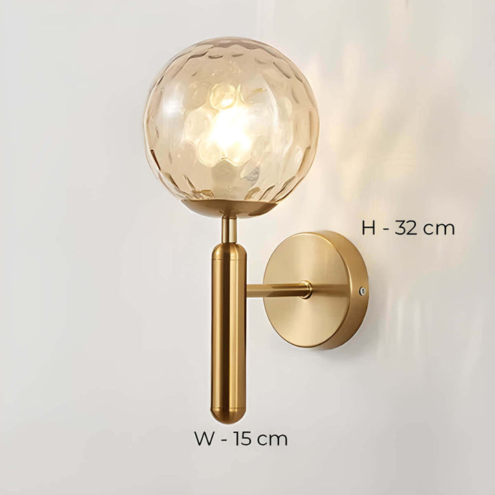 Jasna - Lampa Ścienna z Ręcznie Wykonanego Szkła