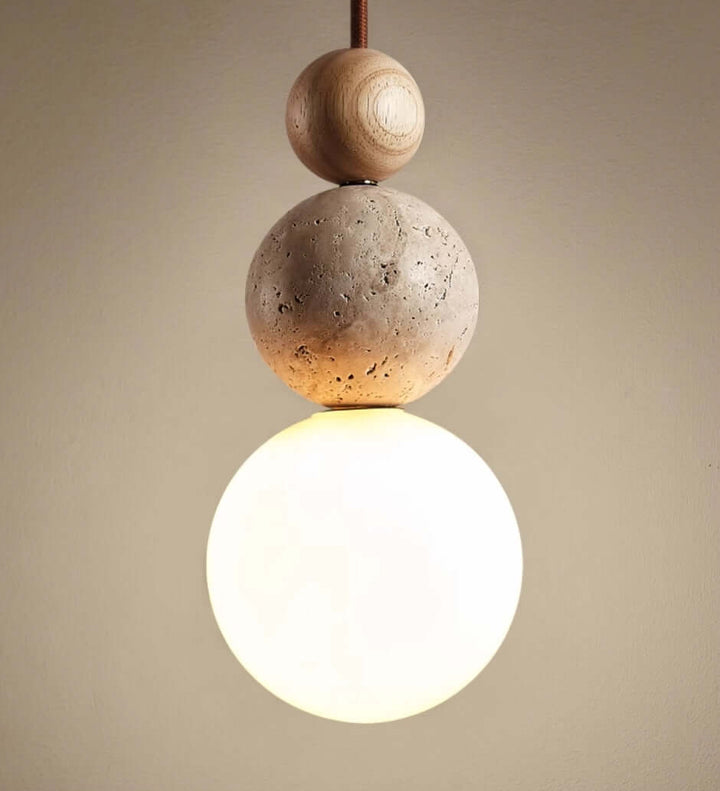 Nowoczesna Lampa Wisząca Travertin do Jadalni