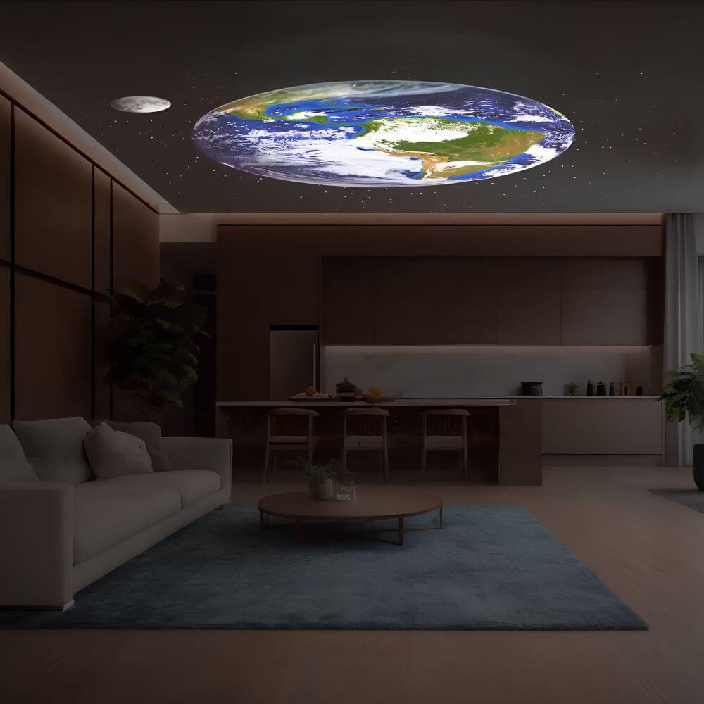 Kosmiczna Lampa Projekcyjna z Motywami Księżycowymi