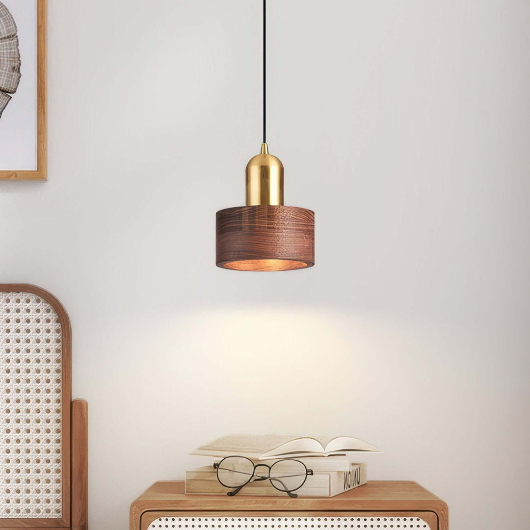 Cylindryczna Lampa Wisząca w Stylu Japońskim