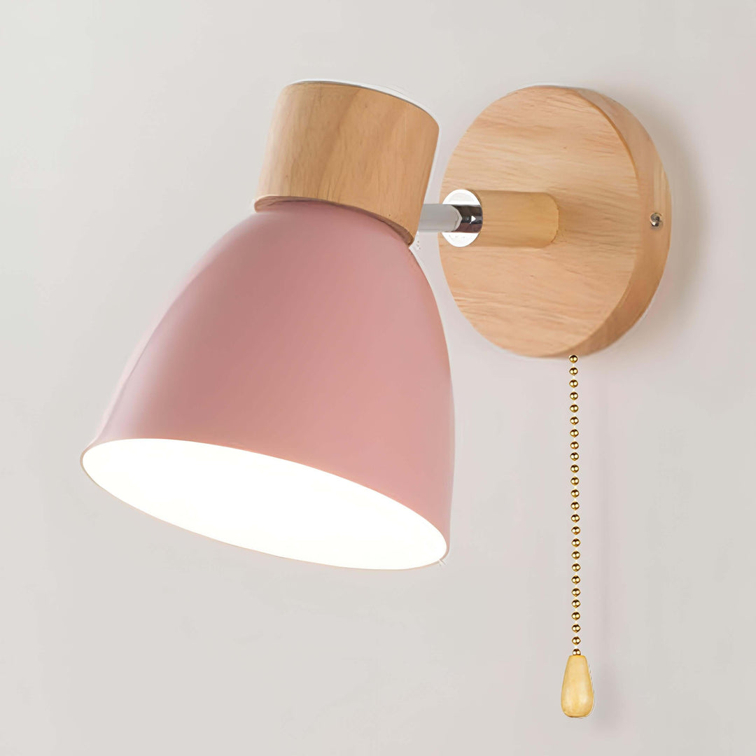 Nowoczesna Drewniana Lampa Ścienna Wisząca Nordycka