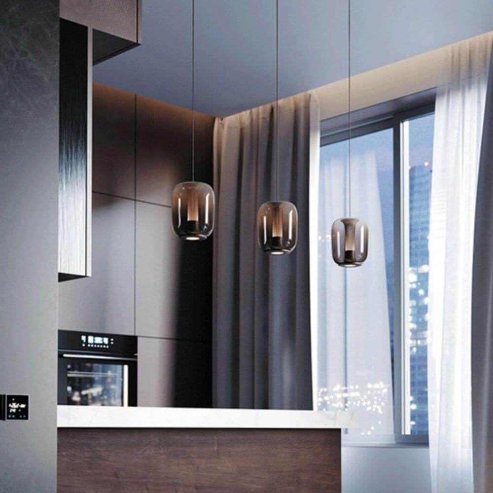 Szklana lampa wisząca