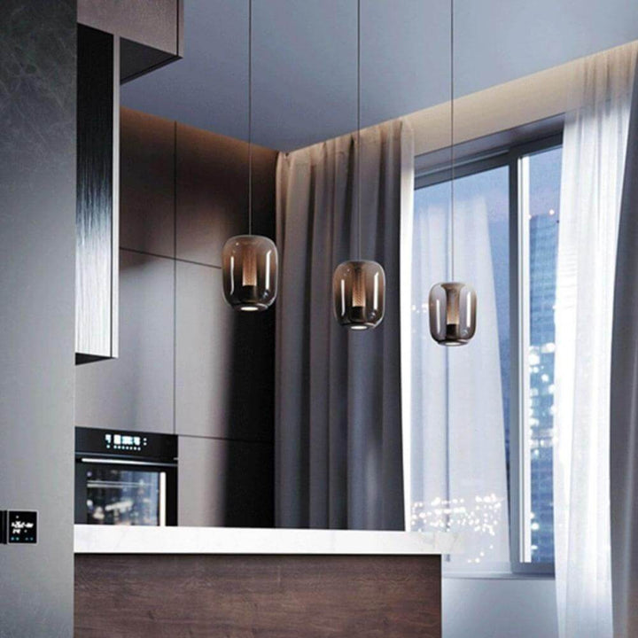 Szklana lampa wisząca