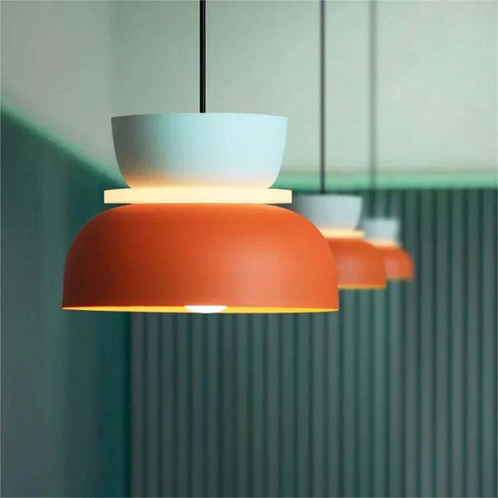 Nordycka lampa wisząca Dulcy z blokami kolorów