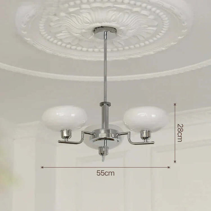 Widok z boku lampy sufitowej Bauhaus