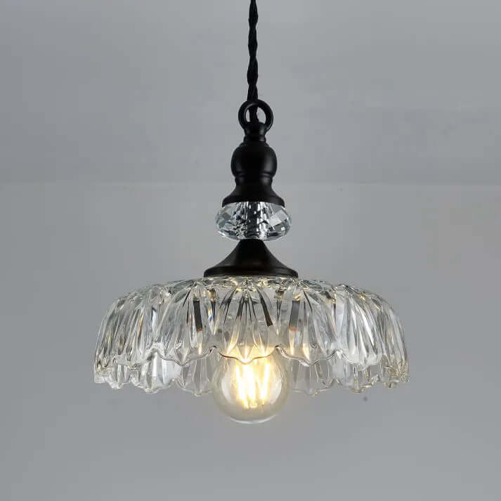 Szklana Lampa Wisząca Kuchenna w Stylu Mid-Century