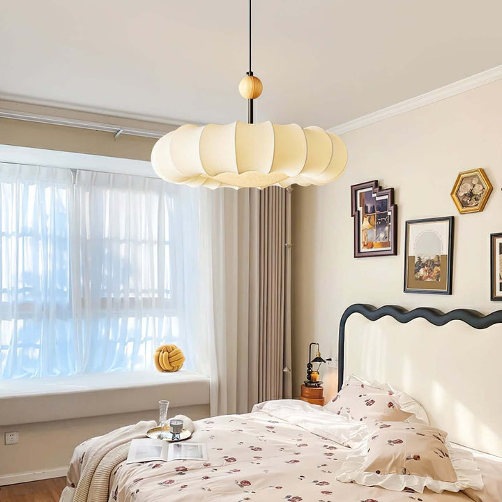 Lampa wisząca Winnie Veil z bliska, pokazująca teksturę
