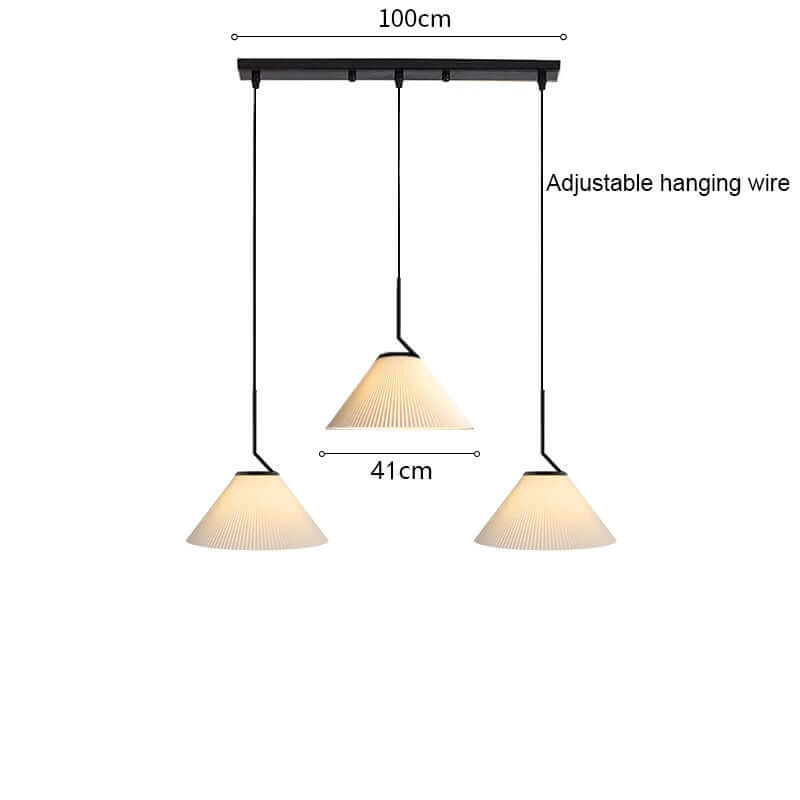 Nordycka Plisowana Kremowa Lampa Wisząca
