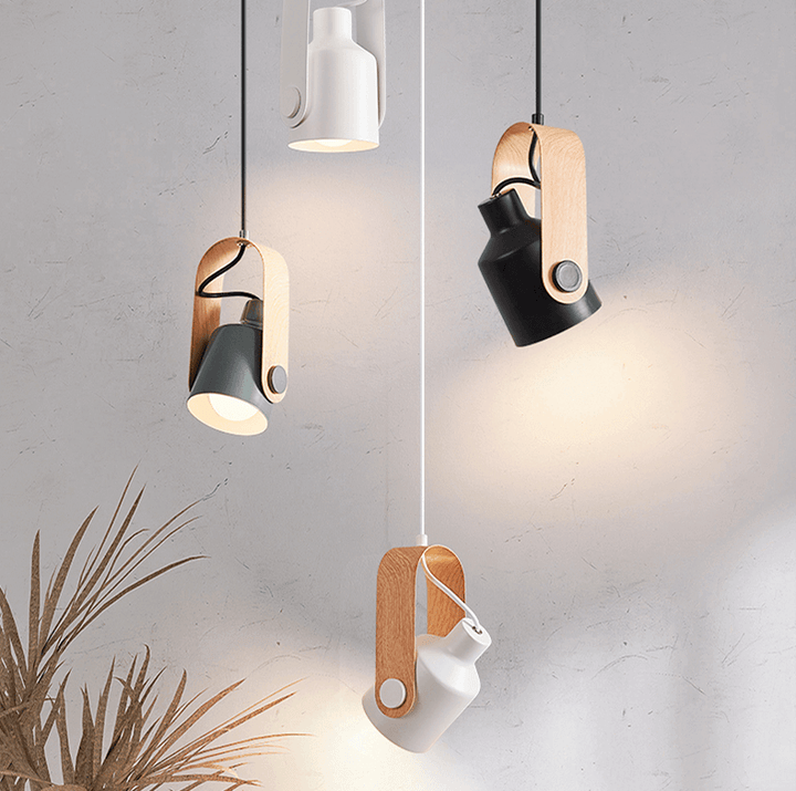 Lampa Wisząca Nordycka Drewno Metal