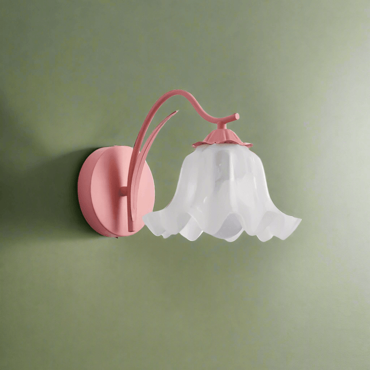 Retro ścienna lampa kwiatowa do ogrodu