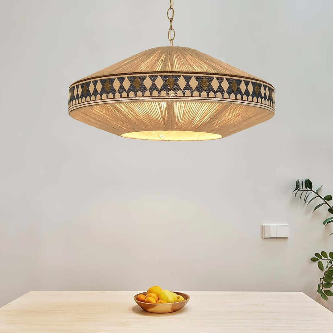Oświetlenie wnętrz lampą boho