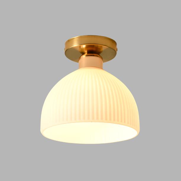 Nowoczesna mlecznobiała szklana lampa sufitowa