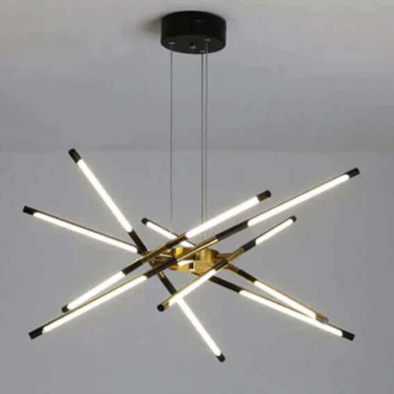 Lampa wisząca pająk w kolorze czarnym ze złotymi detalami