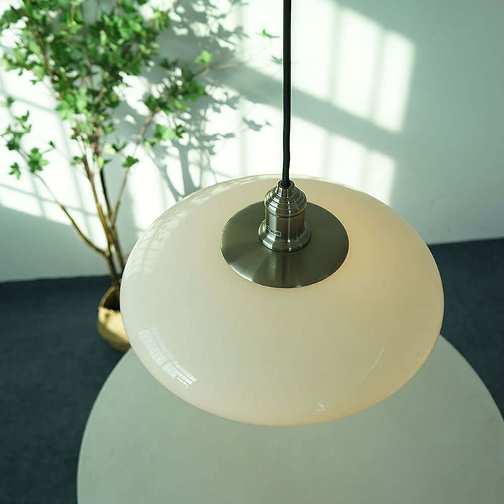 Nowoczesna Biała Szklana Lampa Wisząca