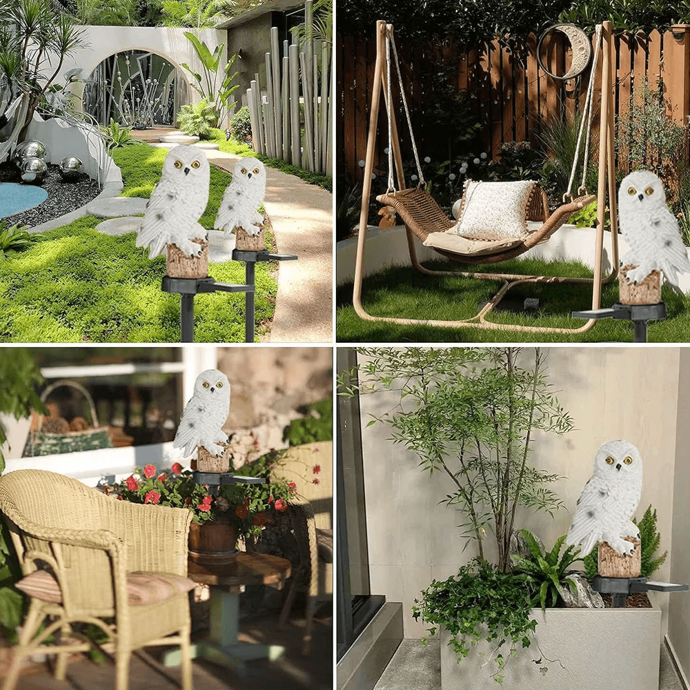 Zestaw 2 Solarnych Lamp Sowich Zewnętrznych - Dekoracja Ogrodu