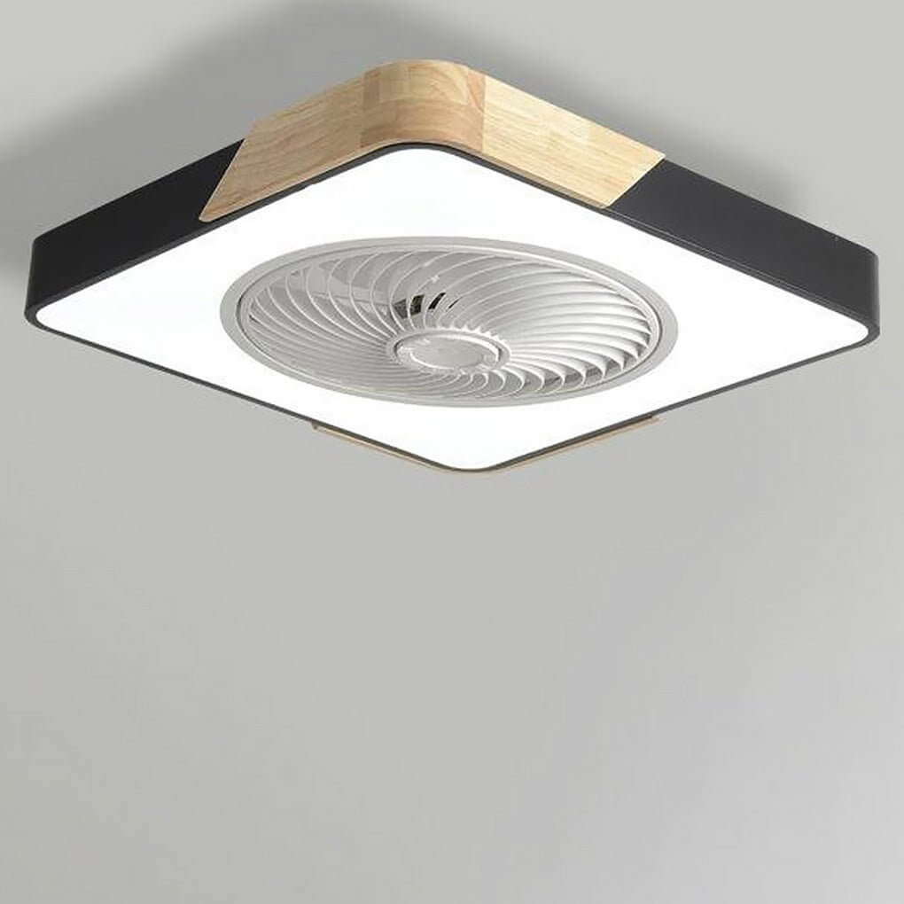 Wentylator Sufitowy LED Okrągły Kwadratowy Cichy