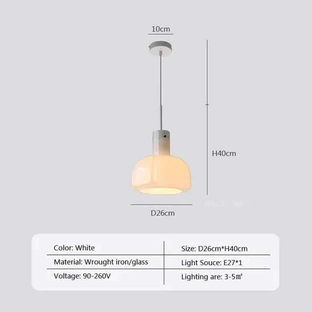 Lampa Wisząca LED w Stylu Nordyckim - Szklany Żyrandol