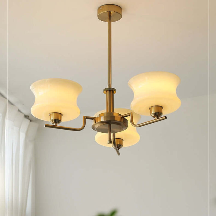 Lampa sufitowa vintage 3/5 kloszy do salonu
